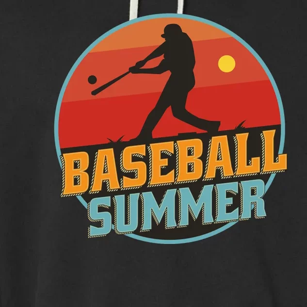 Baseball Summer Player Garment-Dyed Fleece Hoodie