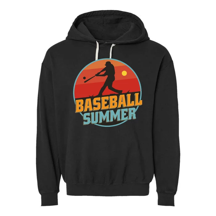 Baseball Summer Player Garment-Dyed Fleece Hoodie