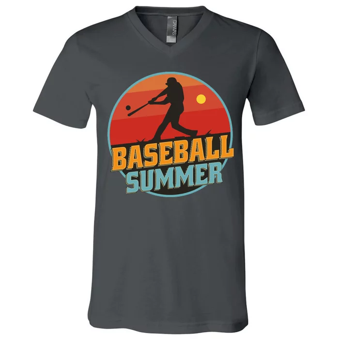 Baseball Summer Player V-Neck T-Shirt