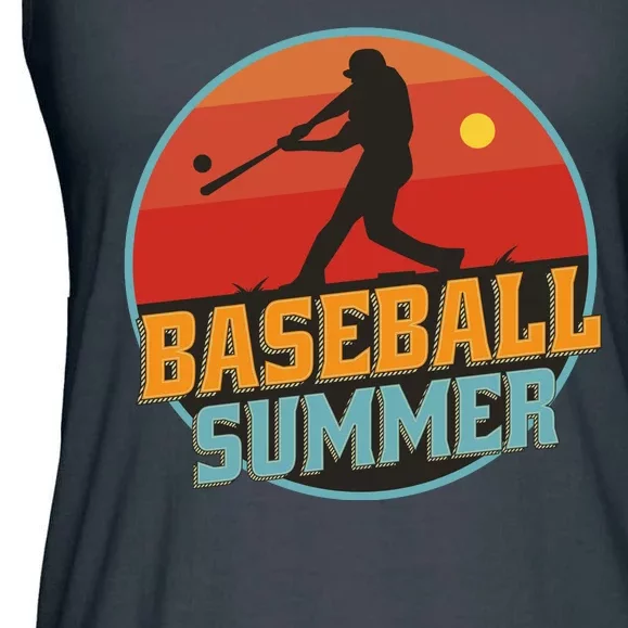 Baseball Summer Player Ladies Essential Flowy Tank