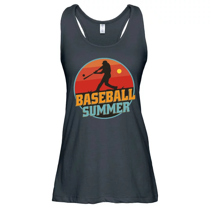 Baseball Summer Player Ladies Essential Flowy Tank