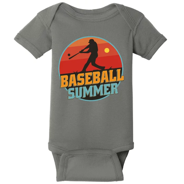 Baseball Summer Player Baby Bodysuit