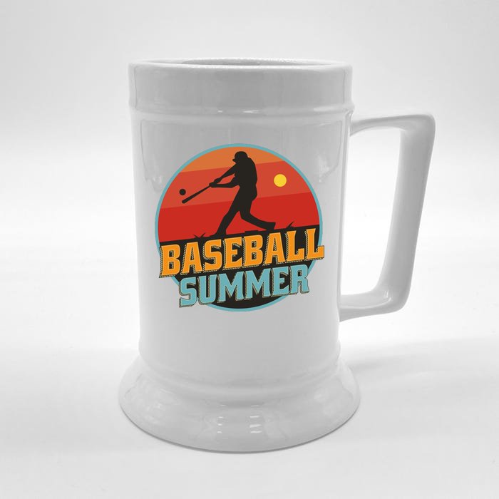 Baseball Summer Player Front & Back Beer Stein