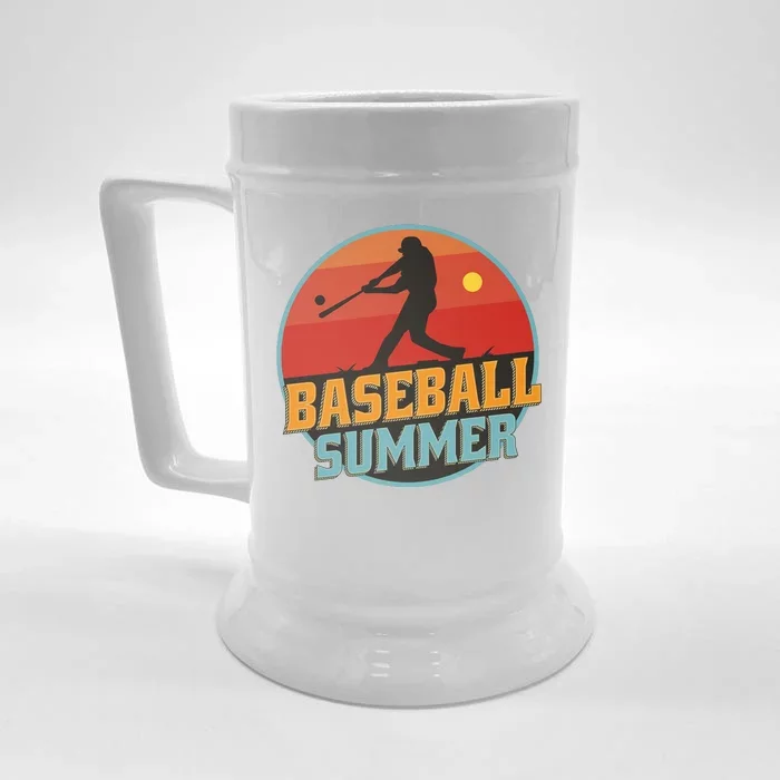 Baseball Summer Player Front & Back Beer Stein