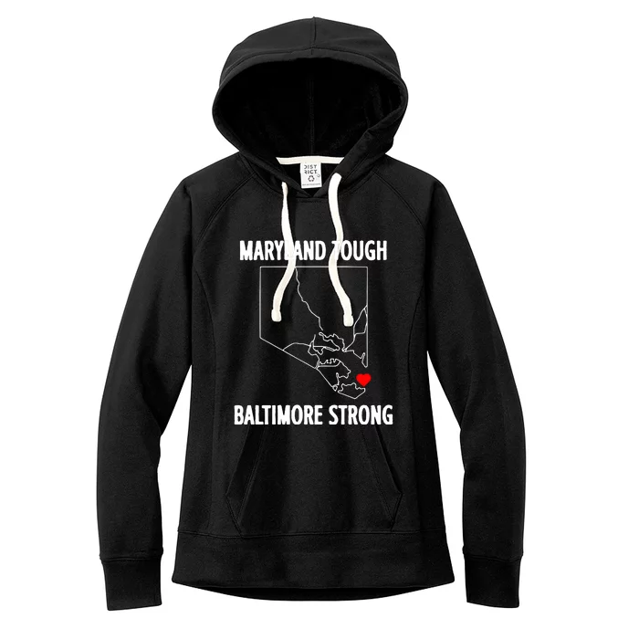 Baltimore Strong Pray For Baltimore Women's Fleece Hoodie