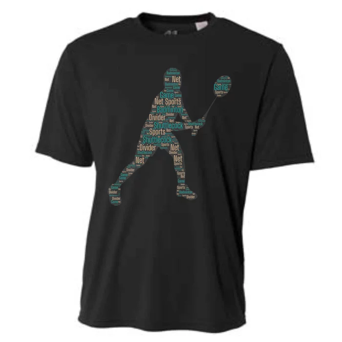 Badminton Shuttlecock Player Cute Gift Cooling Performance Crew T-Shirt