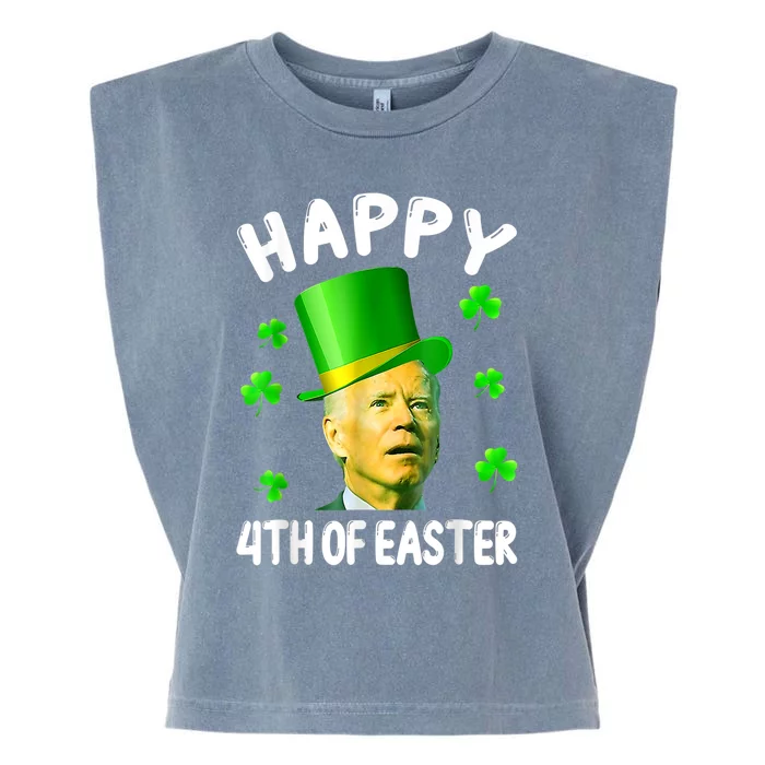 Biden St Patricks Day Funny Happy 4th Of Easter Garment-Dyed Women's Muscle Tee