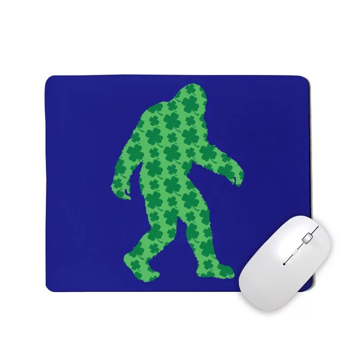 Bigfoot St Patrick's Day 4 Leaf Clover Sasquatch Graphic Gift Mousepad