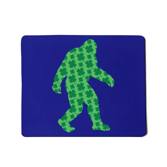 Bigfoot St Patrick's Day 4 Leaf Clover Sasquatch Graphic Gift Mousepad