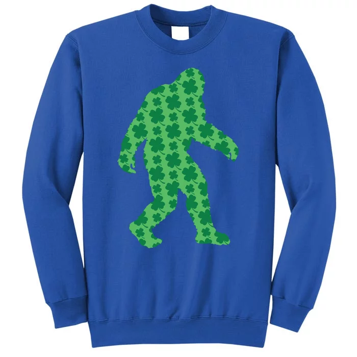 Bigfoot St Patrick's Day 4 Leaf Clover Sasquatch Graphic Gift Tall Sweatshirt