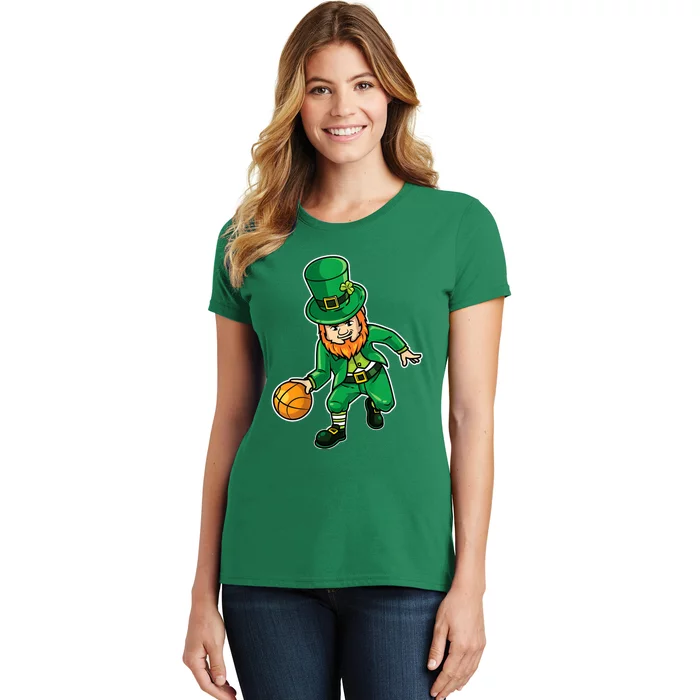 Basketball St Patricks Day Funny Lucky Basketball Women's T-Shirt