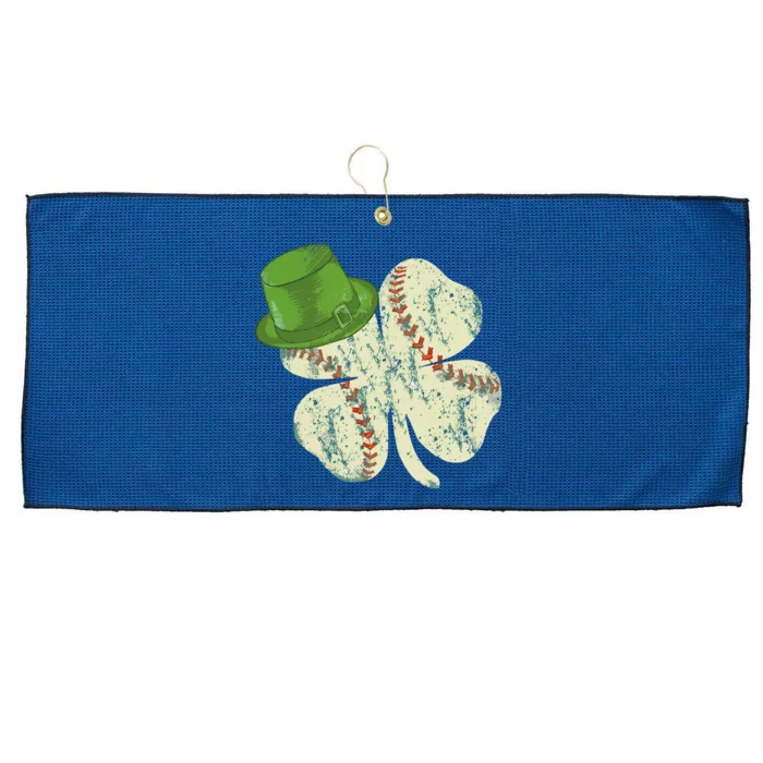 Baseball St Patricks Day Ball Leprechaun Catcher Large Microfiber Waffle Golf Towel