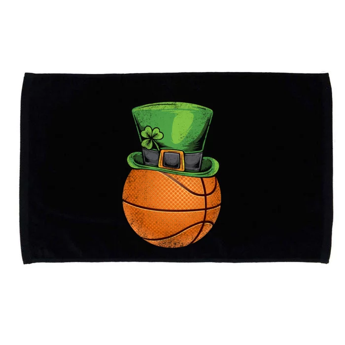 Basketball St Patricks Day Ball Leprechaun Hat Gift Microfiber Hand Towel