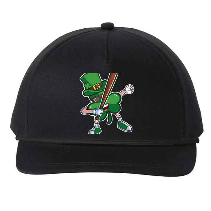 Baseball St Patricks Day Catcher Pitcher Shamrock Snapback Five-Panel Rope Hat