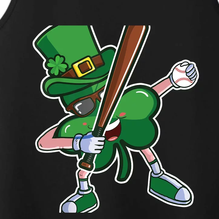 Baseball St Patricks Day Catcher Pitcher Shamrock Performance Tank