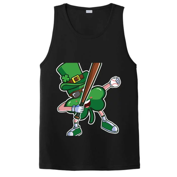 Baseball St Patricks Day Catcher Pitcher Shamrock Performance Tank