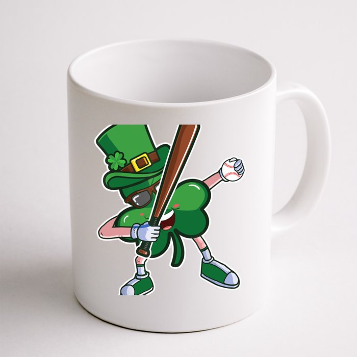 Baseball St Patricks Day Catcher Pitcher Shamrock Front & Back Coffee Mug