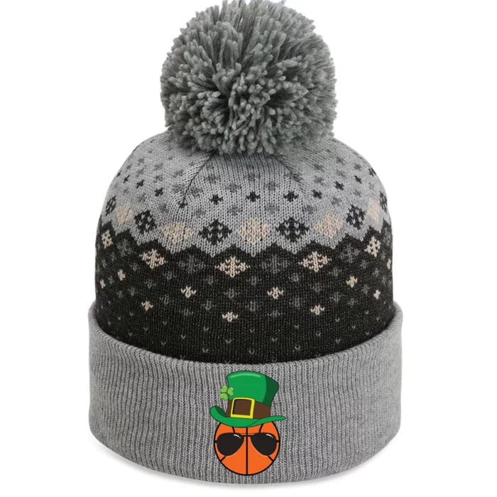 Basketball St Patricks Day Ball Luck Leprechaun Hat Gift The Baniff Cuffed Pom Beanie