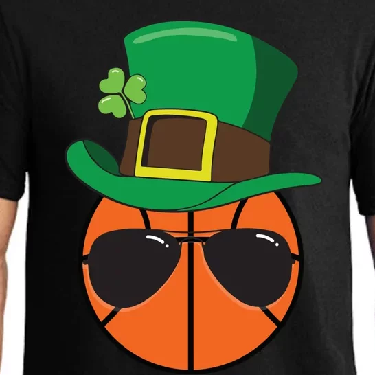 Basketball St Patricks Day Ball Luck Leprechaun Hat Gift Pajama Set