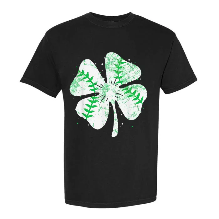 Baseball St Patricks Day Catcher Pitcher Shamrock Garment-Dyed Heavyweight T-Shirt