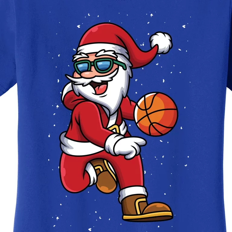 Basketball Santa Playing Christmas Boys Sports Xmas Gift Women's T-Shirt