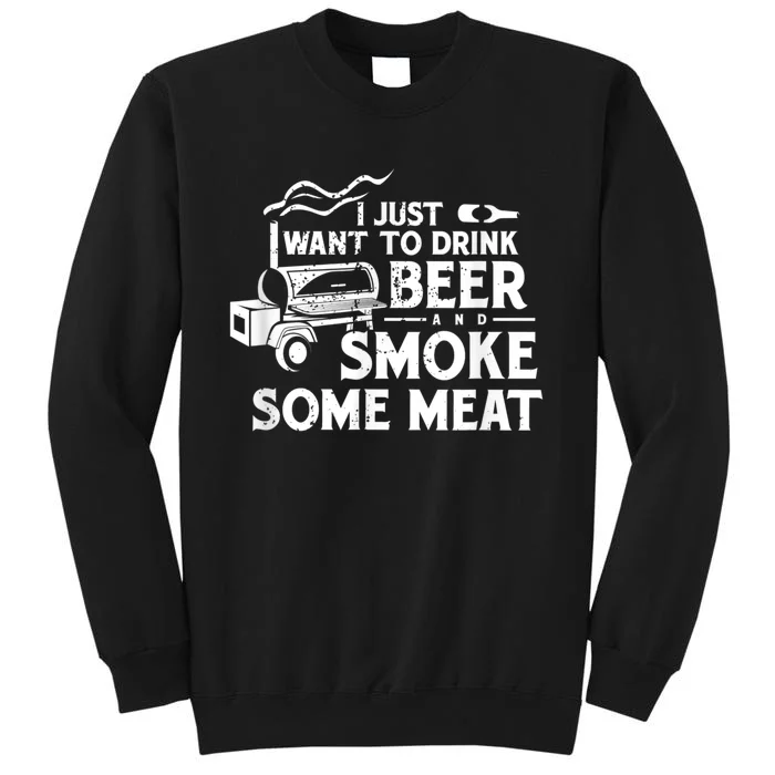 BBQ Smoking Pitmaster Drink Beer Smoke Meat Sweatshirt