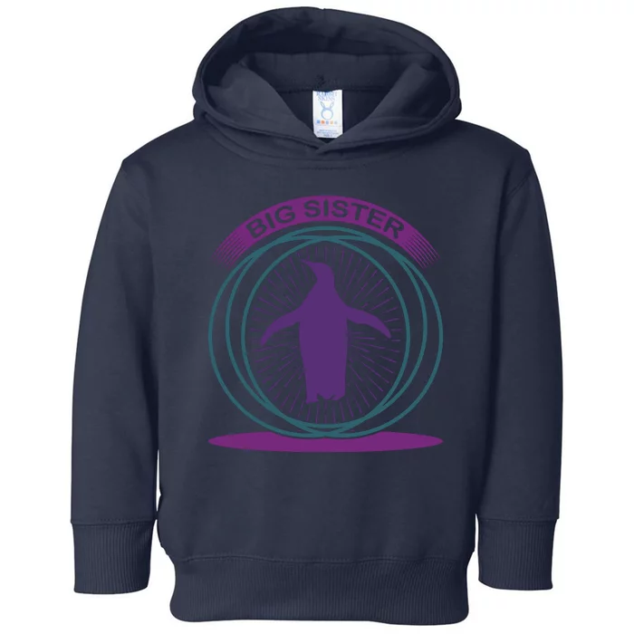 Big Sister Penguin Toddler Hoodie