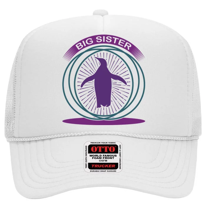 Big Sister Penguin High Crown Mesh Trucker Hat