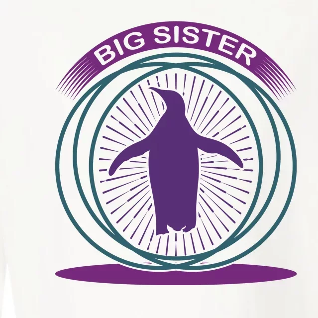 Big Sister Penguin Cropped Pullover Crew