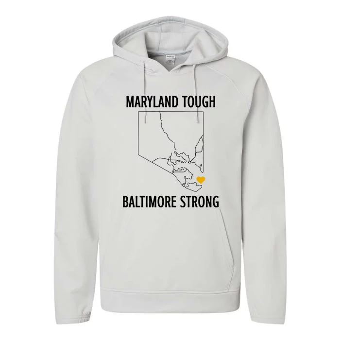 Baltimore Strong Pray For Baltimore Performance Fleece Hoodie