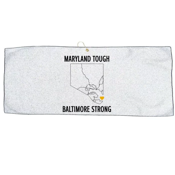 Baltimore Strong Pray For Baltimore Large Microfiber Waffle Golf Towel