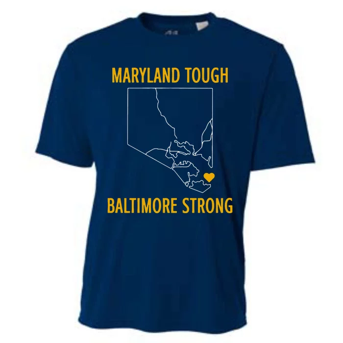 Baltimore Strong Pray For Baltimore Cooling Performance Crew T-Shirt