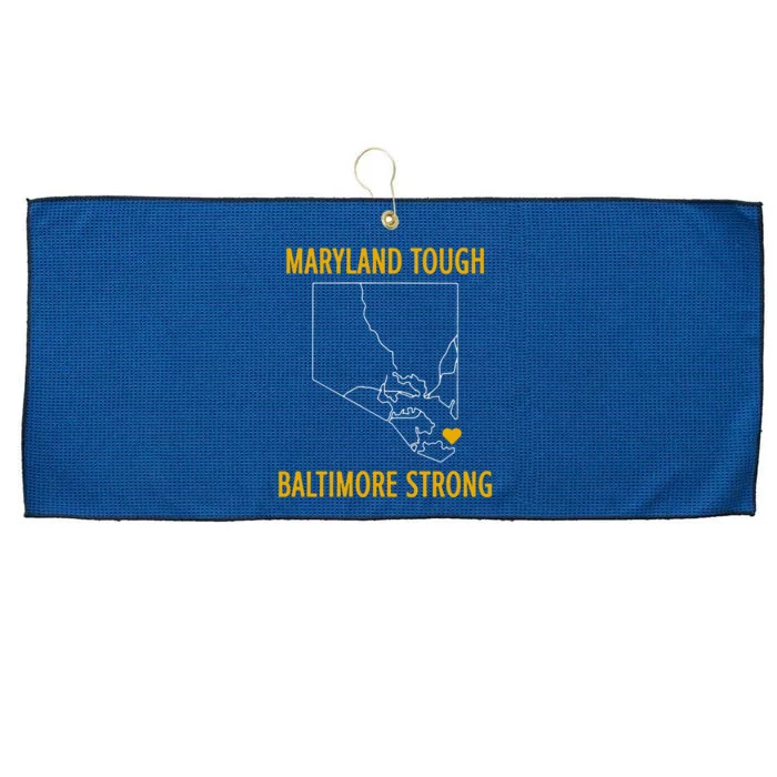 Baltimore Strong Pray For Baltimore Large Microfiber Waffle Golf Towel