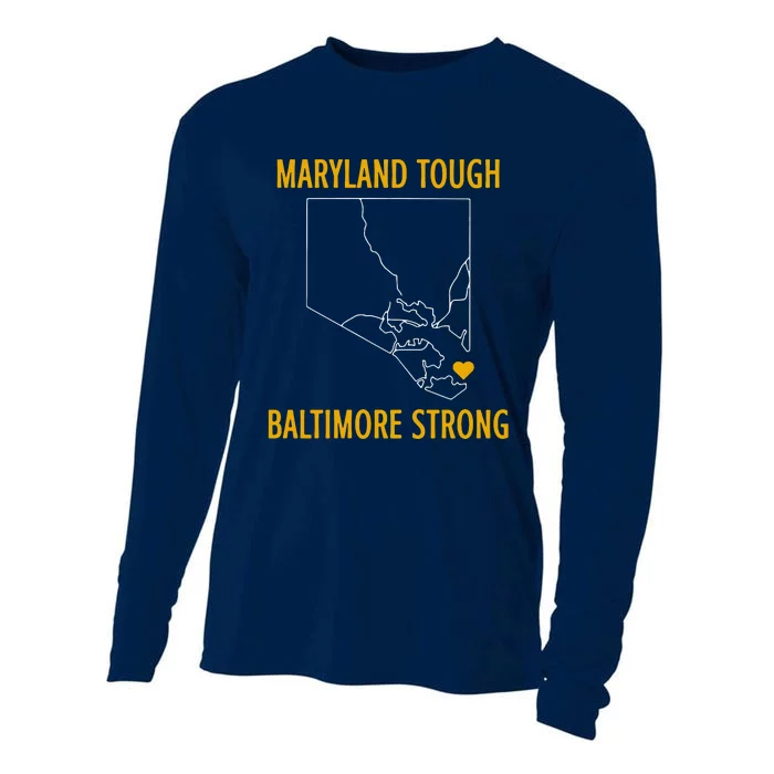 Baltimore Strong Pray For Baltimore Cooling Performance Long Sleeve Crew