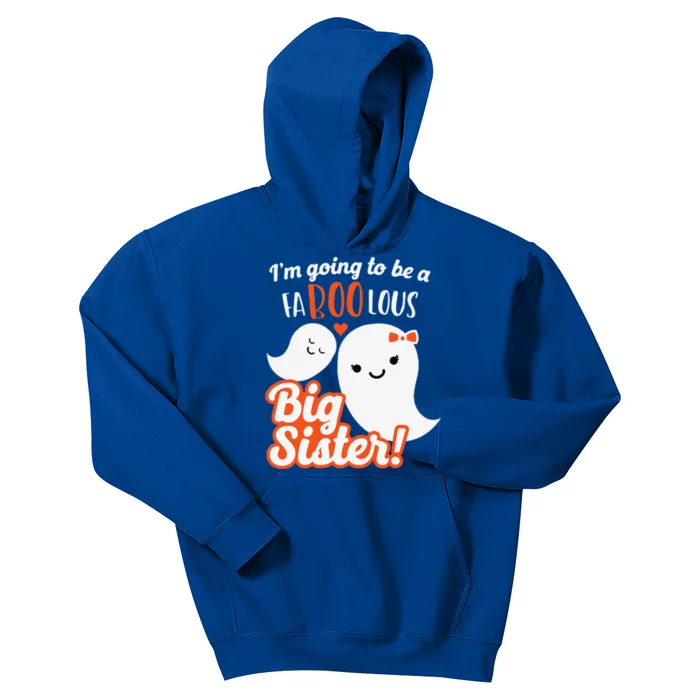 Big Sister Pregnancy Announcement Cute Ghost Halloween Kids Hoodie