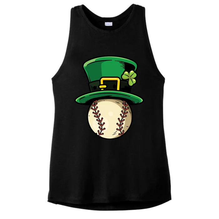 Baseball Saint Patricks Day Sports Meaningful Gift Ladies Tri-Blend Wicking Tank