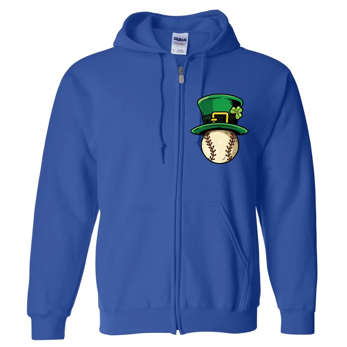 Baseball Saint Patricks Day Sports Meaningful Gift Full Zip Hoodie