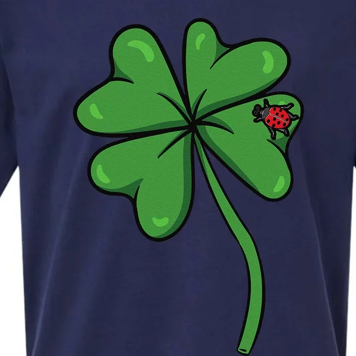 Beetle Saint Patrick's Day Ladybug Shamrock Leaf Clover Sueded Cloud Jersey T-Shirt