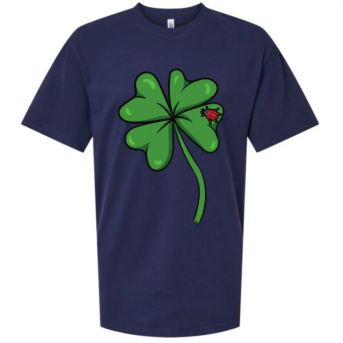 Beetle Saint Patrick's Day Ladybug Shamrock Leaf Clover Sueded Cloud Jersey T-Shirt