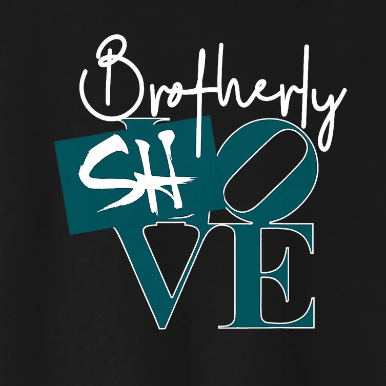 Brotherly Shove Philly_ Fan Baseball Lovers Women's Crop Top Tee