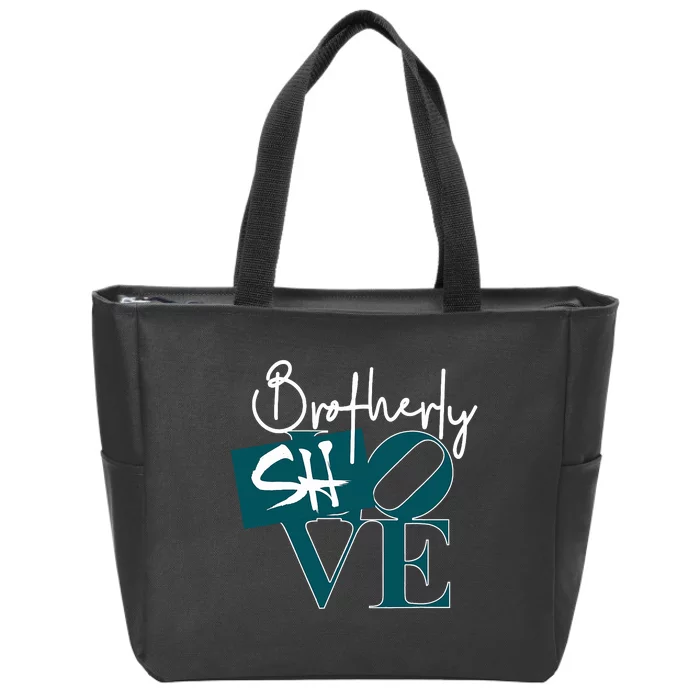 Brotherly Shove Philly_ Fan Baseball Lovers Zip Tote Bag