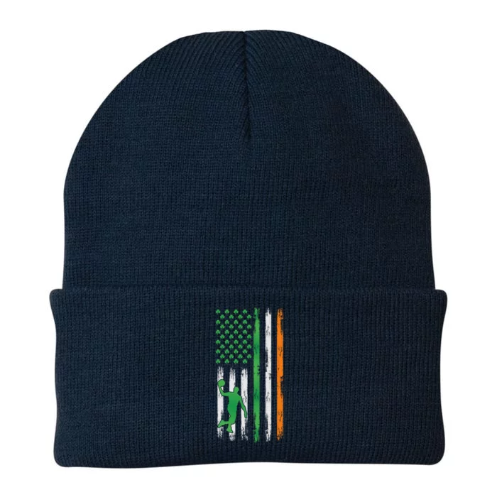 Basketball St Patricks Day Usa Flag Basketball Shamrock Great Gift Knit Cap Winter Beanie