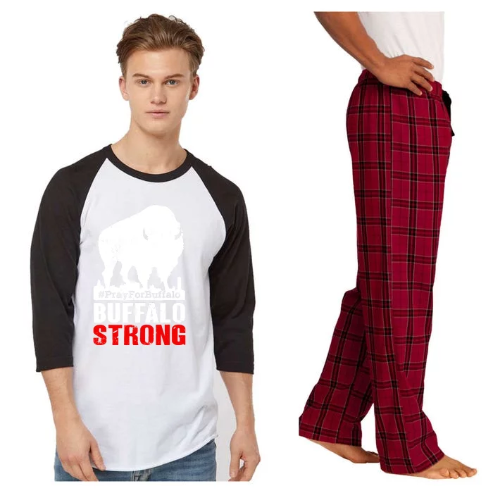 Choose Love Buffalo Strong Pray For Buffalo Raglan Sleeve Pajama Set