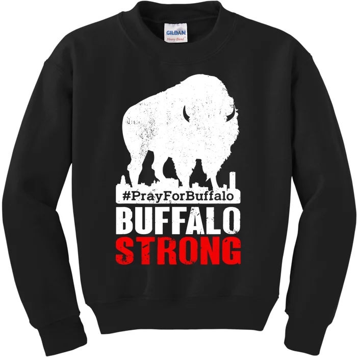 Choose Love Buffalo Strong Pray For Buffalo Kids Sweatshirt