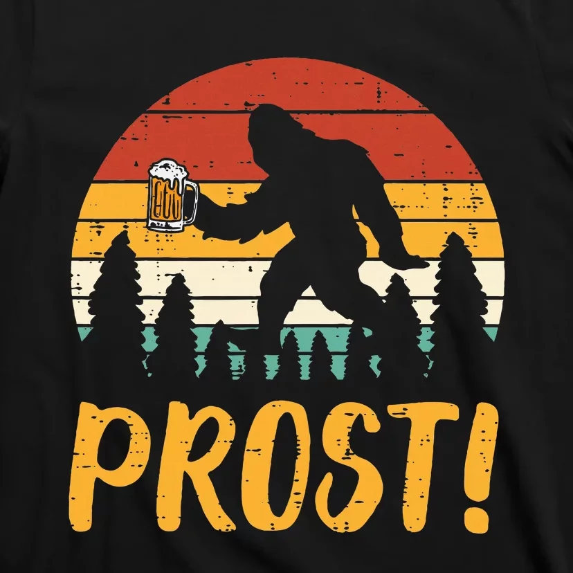 Bigfoot Sasquatch Prost Retro Bavarian Oktoberfest T-Shirt