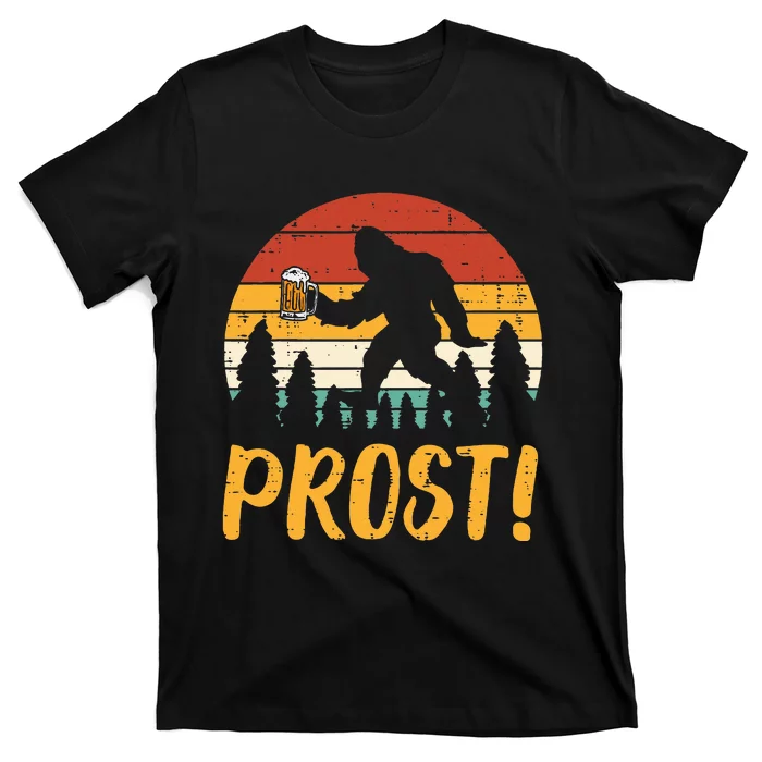 Bigfoot Sasquatch Prost Retro Bavarian Oktoberfest T-Shirt