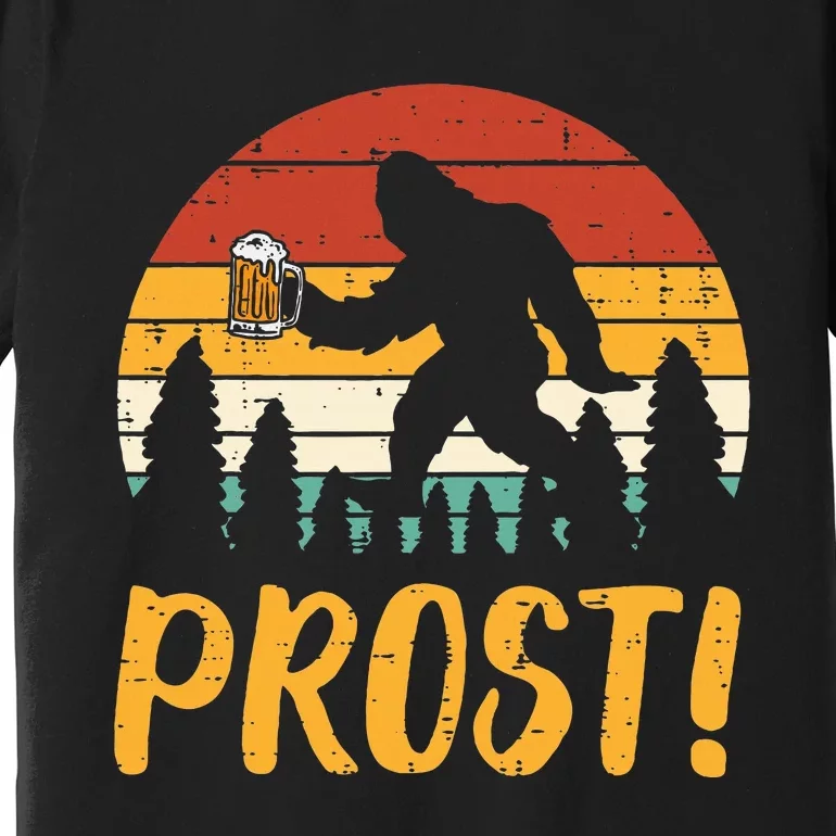 Bigfoot Sasquatch Prost Retro Bavarian Oktoberfest Premium T-Shirt