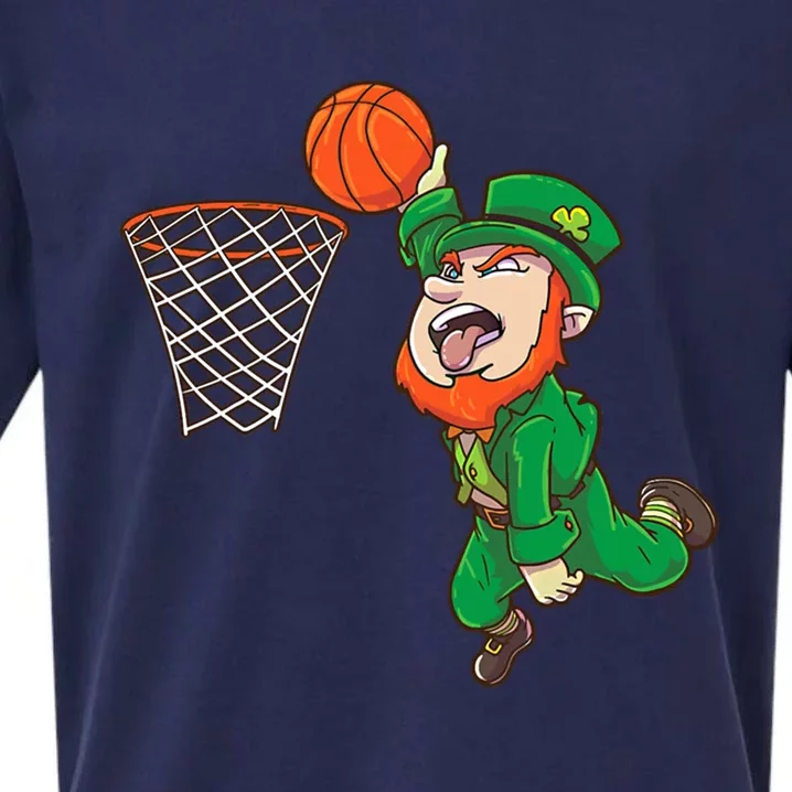 Basketball St Patrick's Day Leprechaun Gift Sueded Cloud Jersey T-Shirt