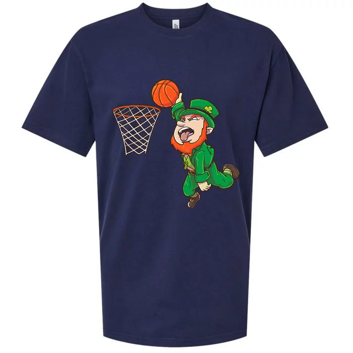 Basketball St Patrick's Day Leprechaun Gift Sueded Cloud Jersey T-Shirt