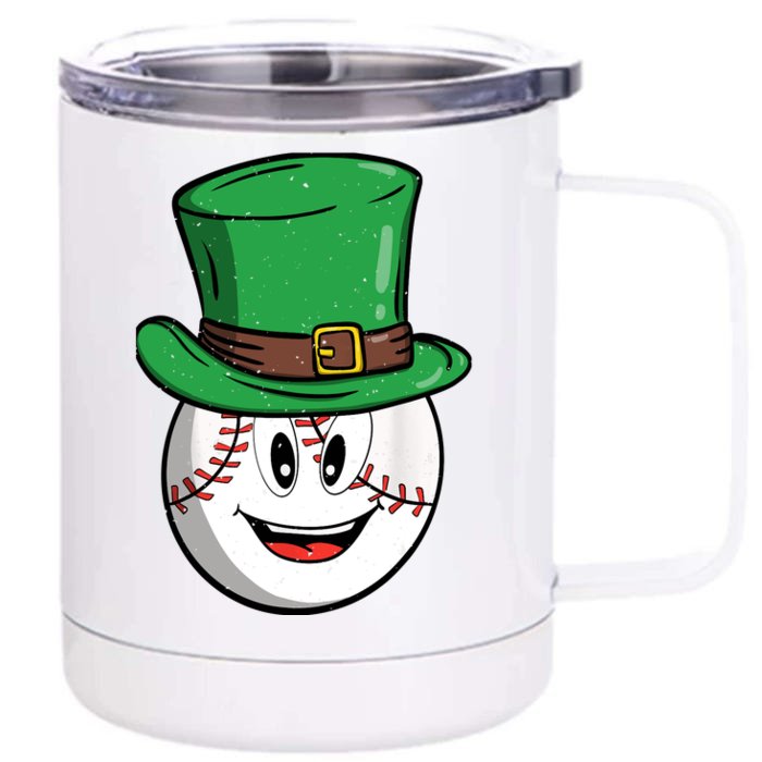 Baseball St Patricks Day For Shamrock Front & Back 12oz Stainless Steel Tumbler Cup